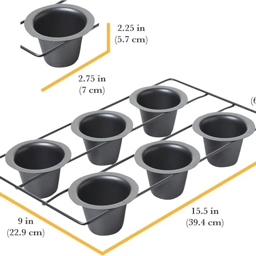Chicago six set connected nonstick muffin popover pans three available